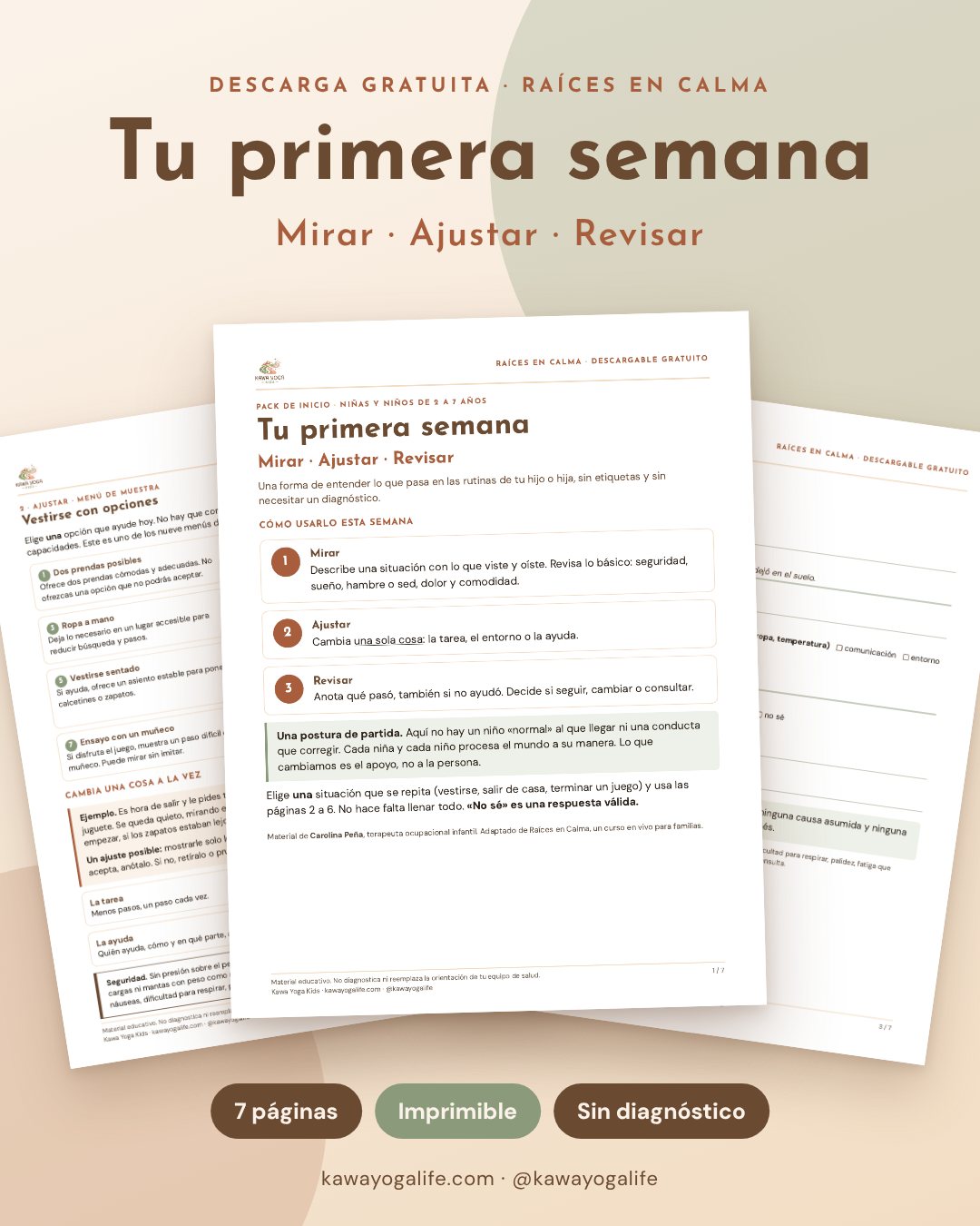 Tu primera semana: mirar, ajustar, revisar — descarga gratuita